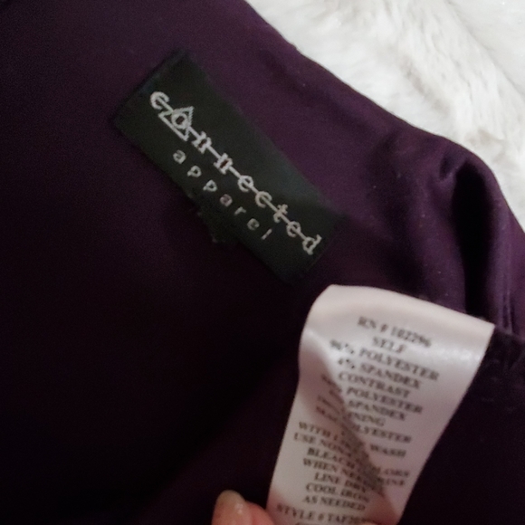 Connected Apparel Size 2X Deep purple plum dress office church travel - Picture 5 of 10